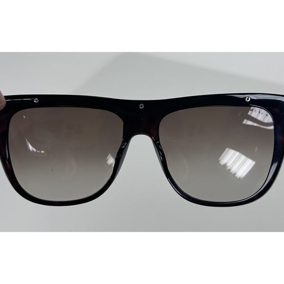 ⭐️ Balmain 02 Gold Tortoise Frame Brown Gradient Lenses Gold Bar Sunglasses RARE